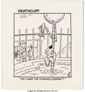 Gately, George - George Gately Heathcliff Daily Comic Strip Original Art dated 12-11-75(McNaught Syndicate, 1975). ...