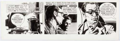 Williamson, Al | Al Williamson Secret Agent Corrigan Daily Comic Strip Original Art dated 2-27-76 (King Features Syndicate, 1976). ... | Heritage