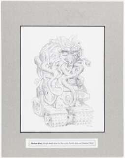 Kidd, Tom - Tom Kidd War of the World‘s Chess Set: Martian King Concept Illustration Original Art (Danbury Mint, undated)....