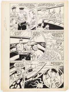 Morisi, Pete - Pete Morisi and Sal Trapani Green Lama #8 Story Page 7 Sea Rover Original Art (Spark Publications, 1946)....