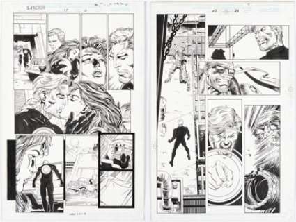 Epting, Steve - Steve Epting, Stefano Raffaele, and Al Milgrom X-Factor #117 Story Page 16 & 21 Original Art (Marvel, 1995).... (Total: 2 Original Art)