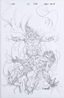 Marvel Artist - Sergio Davila X-Men #25 Cover Re-Imagining Illustration Original Art (2022)....