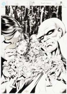 Grummett, Tom | Michael Bair [Tom Grummett lightboxed] The Power Company: Sapphire #1 Cover Original Art (DC, 2002).... | Heritage