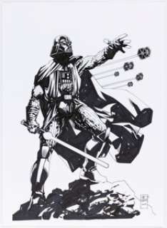 Unidentified Star Wars Artist | Ramon F. Bachs - Darth Vader Specialty Illustration Original Art (2022).... | Heritage