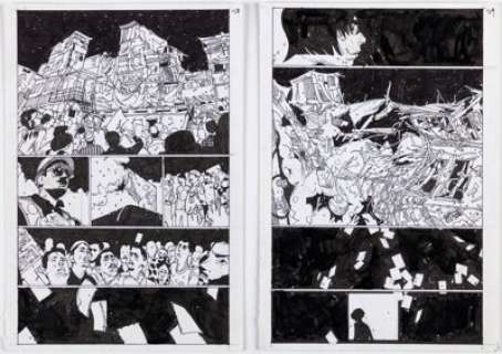 Radhakrishnan, Anand - Anand Radhakrishnan Grafity‘s Wall Graphic Novel Story Pages 28-29 Group of 2 Original Art (Dark Horse, 2020).... (Total: 2 Original Art)