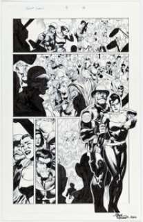 Yu, Leinil Francis - Mark Morales [Leinil Francis Yu printed blue lines] Secret Invasion #8 Story Page 15 Original Art (Marvel, 2009)....