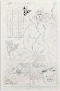 Borenstein, Todd - Todd Borenstein Visions of Curves #3 Story Page 1 Original Art (Fantagraphics/Eros Comix, 1995)....