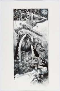 Fegredo, Duncan | Duncan Fegredo Hellboy: Darkness Calls Limited Edition Bookplate Illustration Original Art (Dark Horse, 2008).... | Heritage