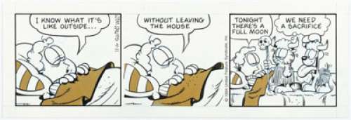 Davis, Jim | Jim Davis Garfield Daily Comic Strip Original Art dated 4-11-94 (United Feature Syndicate, 1994).... | Heritage