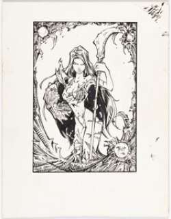 Kaniuga, Trent - Trent Kaniuga - Witchblade Illustration Original Art (1996)....