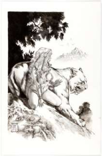 Gene Espy - Shanna and Zabu Illustration Original Art (2010)....