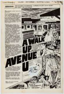 Tom Sutton | Eclipse, the Magazine #6 Complete 6-Page Story "A Walk Up Avenue U" Original Art (Eclipse, 1982). (Total: 6 Original Art) | Heritage