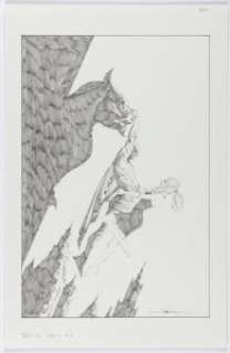 Jae Lee - The Black Bat #8 Cover Original Art (Dynamite, 2014).