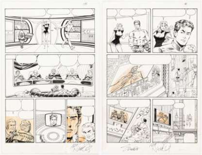 Art Nichols And Bob Layton | Magnus Robot Fighter #1 Story Pages 15 & 16 Original Art (Valiant, 1991). (Total: 2 Original Art) | Heritage