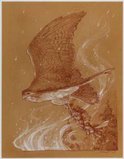 Donato Giancola Middle Earth: Vision of a Modern Myth "Eagles Come to Help" from The Return of the King Illustration Original Art (Quarto, 2010).