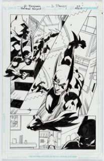 Ryan Benjamin and John Stanisci Batman Beyond #1 Story Page 20 Original Art (DC, 2010).