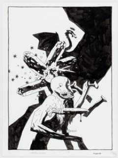 Mike Mignola B.P.R.D. Omnibus Volume 6 Cover Original Art (Dark Horse, 2023). | Heritage