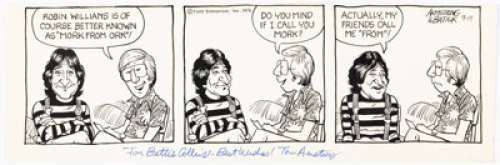 Tom Armstrong John Darling Daily Comic Strip Original Art dated 9-19-79 (Field Enterprises,1979).