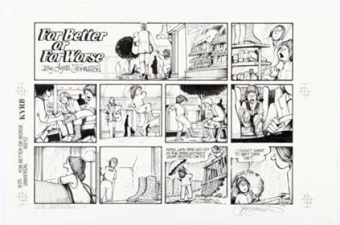 Lynn Johnston For Better or For Worse Sunday Comic Strip Original Art and Color Proof dated 9-25-94 (Universal Press Syndicate, 1994). | Heritage