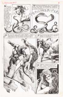 Alfredo Alcala Holiday #381 "Anaconda" Part 7 Story Page 3 Original Art (GRAF Publications, c. 1976). | Heritage