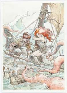 Massimo Carnevale Lanciostory V23#13 Cover Original Art (Eura Editoriale, 1997).