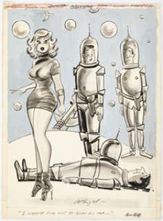 Bill Wenzel Comedy Inside Back Cover Single Panel Gag Cartoon Illustration Original Art (Humorama, c. 1950s).