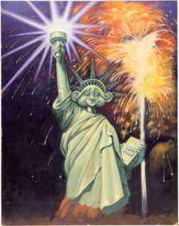 Bill Wray Cracked #223 Cover Painting Original Art (Globe Communications, 1986). | Heritage