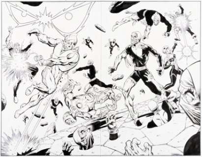 Jim Starlin and Al Milgrom Strange Adventures #5 Double Splash Pages 2-3 Original Art (DC, 2009). | Heritage