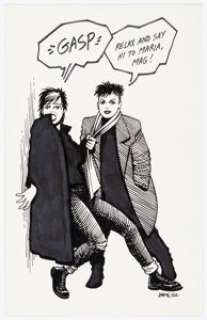 Jaime Hernandez - Maggie and Hopey from Love and Rockets Illustration Original Art (1982). | Heritage