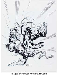 Bruce Timm - Iron Fist vs. Shang-Chi Specialty Illustration Original Art (2001). | Heritage