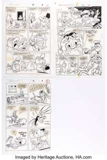 Ken Mitchroney, Darren Auck, and others The Ren & Stimpy Show Story Pages Original Art Group of 3 (Marvel, 1994- 96). (Total: 3 Original Art)
