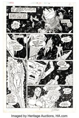 Ron Lim and Keith Williams Silver Surfer #19 Galactus Story Page 2 Original Art (Marvel, 1989). | Heritage