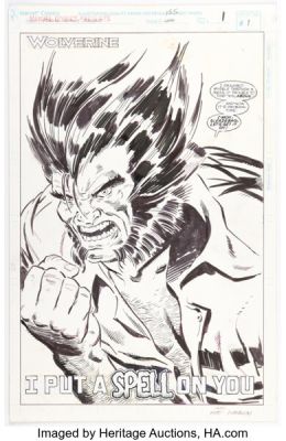 Phil Felix and Rey Garcia (attributed) Marvel Comics Presents #115 Wolverine Splash Page 1 Original Art (Marvel, 1994).