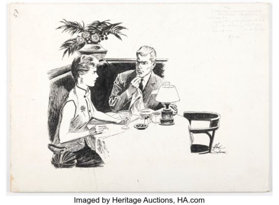 Hal Stone Frankincense and Murder Illustration Original Art (1961). | Heritage