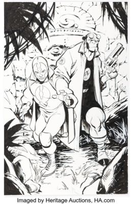 Mike Norton - Hellboy Illustration Original Art (2021).