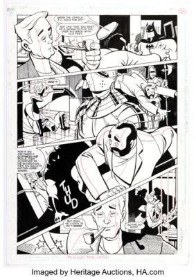 Mike Parobeck and Rick Burchett The Batman Adventures #10 Story Page 17 Original Art (DC, 1993).