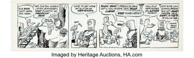 Walt Kelly Pogo Daily Comic Strip Original Art dated 9-8-66 (Hall Syndicate, 1966). | Heritage