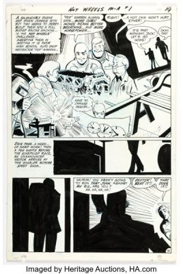 Alex Toth and Dick Giordano Hot Wheels #1 Story Page 16 Original Art (DC, 1970). | Heritage