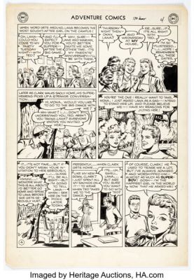 John Sikela Adventure Comics #170 Superboy Story Page 4 Original Art (DC, 1951). | Heritage