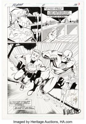 Mike Wieringo and Jose Marzan Jr. Flash #0 Story Page 13 Original Art (DC, 1994). | Heritage
