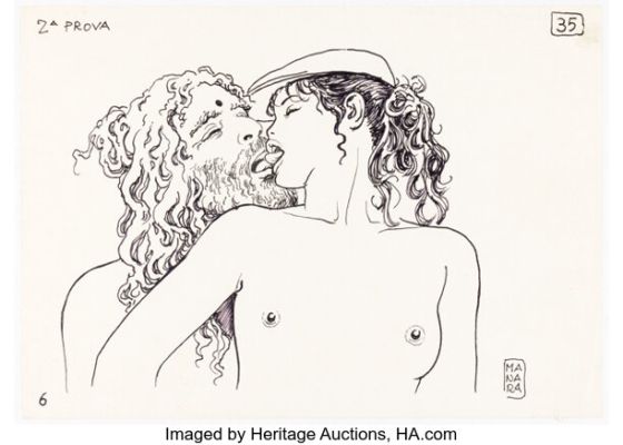 Milo Manara Kama Sutra Panel 16 Illustration Original Art (L’Echo des Savanes / Albin Michel, 1997) | Heritage