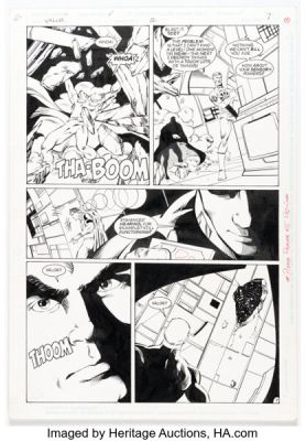 Jeff Moore and Mike Sellers Valor #12 Story Page 7 Original Art (DC, 1993).