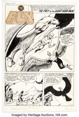 John Giunta Laugh #129 The Fly Story Page 1 Original Art (Archie, 1961). | Heritage