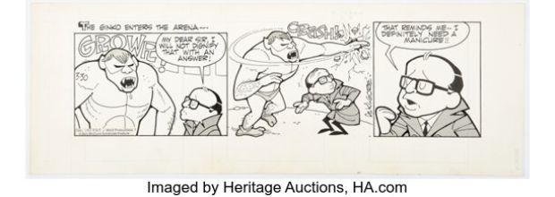 Al Kilgore Bullwinkle Daily Comic Strip Original Art dated 3-30-65(Bell-McClure Syndicate, 1965). | Heritage