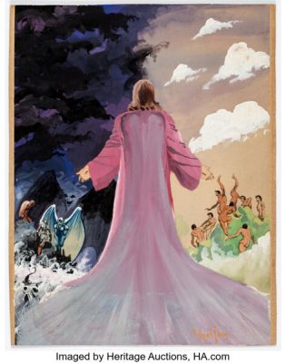 Bernie Wrightson "Heaven and Hell" Painting Original Art (undated). | Heritage