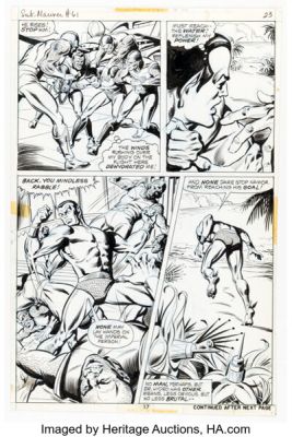 Win Mortimer and Jim Mooney Sub-Mariner #61 Story Page 17 Original Art (Marvel, 1973). | Heritage