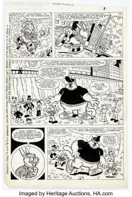 Joe Albelo and Pierre Fornier Peter Porker, the Spectacular Spider-Ham #17 Story Page 3 Original Art (Marvel, 1987).