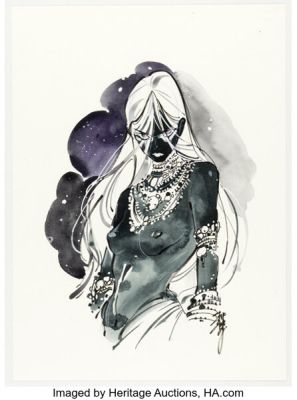 Peach Momoko - Crow from East of West Specialty Illustration Original Art (undated). | Heritage