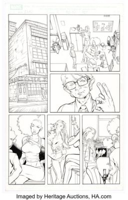 Khari Evans and Jimmy Palmiotti Daughters of the Dragon #2 Story Page 12 Original Art (Marvel, 2006).