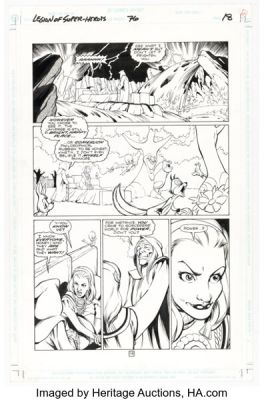 Lee Moder and Ron Boyd Legion of Super-Heroes #76 Story Page 18 Original Art (DC, 1996).